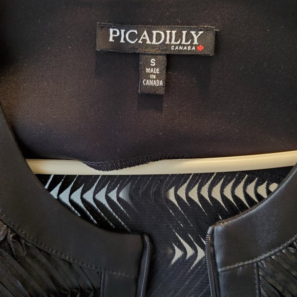 Evening jacket with faux leather trim - Picture 4 of 4